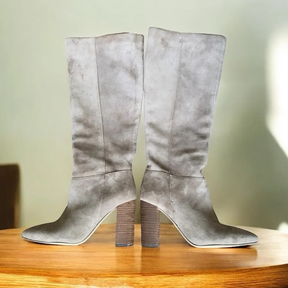 Steve Madden Taupe Heeled Boots - Picture 8 of 10